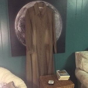 Newport News brown denim maxi dress or duster